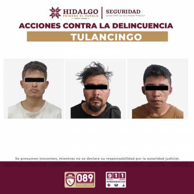 Detiene SSPH a 3 personas por presunta agresión a policías de Tulancingo 