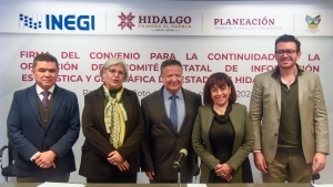 Signan INEGI y gobierno de Hidalgo convenio de colaboraci&oacute;n