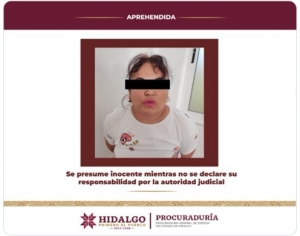 En acciones coordinadas, PGJEH y fiscalía Edomex, detienen a mujer por desaparición de un bebé