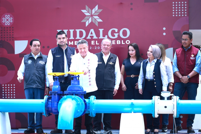 Julio Menchaca presenta resultados que transforman el abasto de agua potable en la Zona Metropolitana de Pachuca