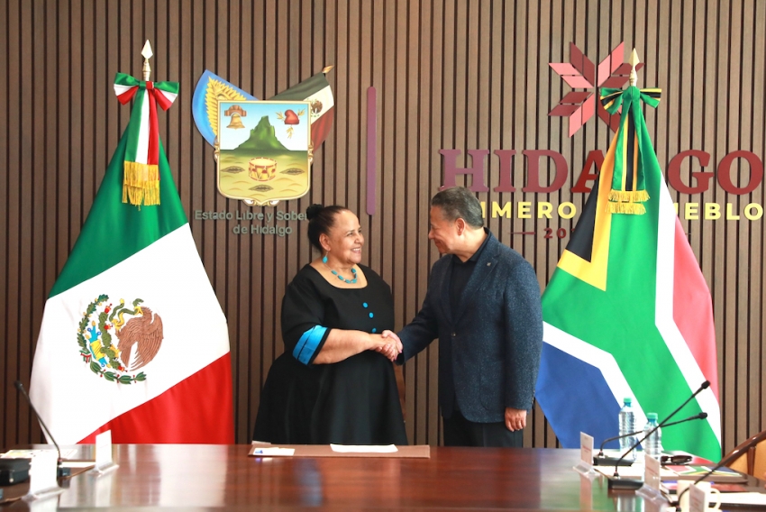 Gobierno de Hidalgo fortalece cooperación con Sudáfrica rumbo al Mundial 2026