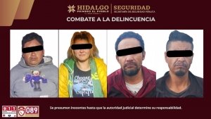 SSPH detiene a cuatro presuntos responsables de robos a negocios