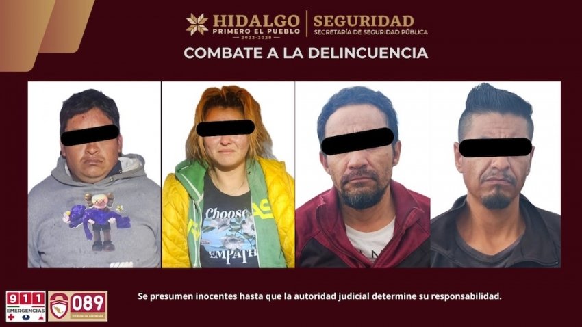SSPH detiene a cuatro presuntos responsables de robos a negocios