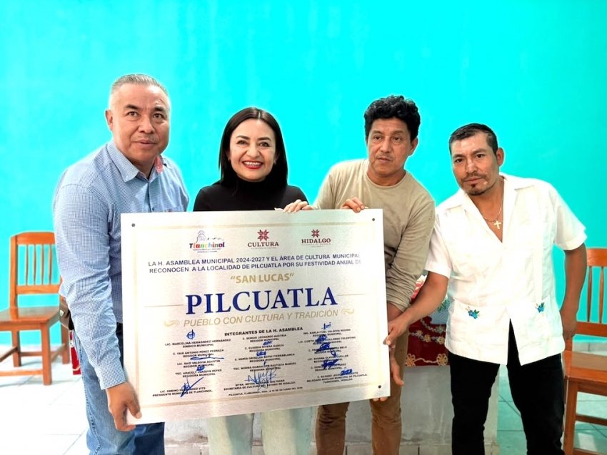 Pilcuatla recibe el distintivo Pueblo con Cultura y Tradición
