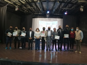 Encabeza Atilano Rodríguez entrega de constancias a docentes del programa aula ECEMSS HD 2022