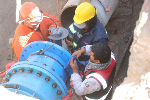 Continúan los trabajos de rehabilitación del acueducto Téllez
