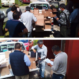 Personal de los ServiciosRegionales Molango entrega materiales de protocolos contra ciberacoso escolar