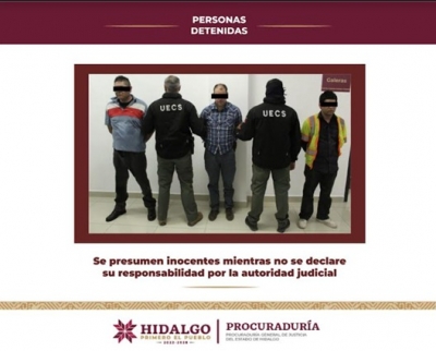 Rescata PGJEH a una persona víctima de secuestro y detiene a tres personas