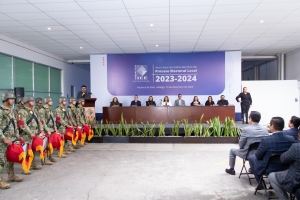 Previo al inicio del Proceso Electoral Local 2023-2024 para la renovaci&oacute;n de los 84 Ayuntamientos y las 30 Diputaciones Locales, IEEH realiza Acto C&iacute;vico