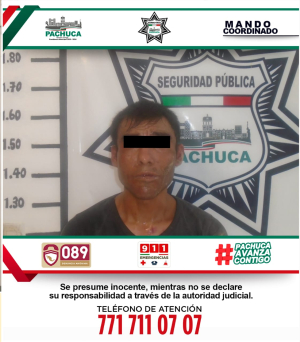 Polic&iacute;a de Pachuca detiene a hombre por presunto narcomenudeo