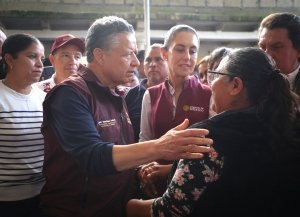 Sheinbaum y Menchaca supervisan atenci&oacute;n a comunidades afectadas