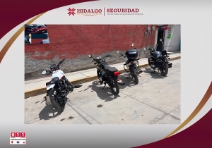 Polic&iacute;a Estatal recupera cuatro motocicletas robadas y detiene a dos presuntos responsables