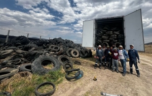 Semarnath y municipio de Apan retiran 2 mil llantas en desuso