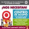 SE INSTALA CENTRO DE ACOPIO EN EL CONGRESO DEL ESTADO DE HIDALGO
