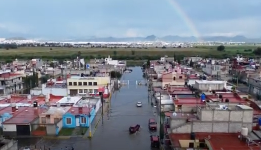 Afectaciones por la lluvia en Pachuca y Mineral de la Reforma