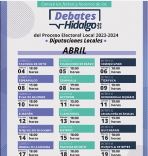 Inicia este jueves primer debate de candidatos a diputaciones locales organizados por el IEEH
