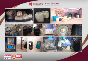 SSPH desmantela centros de distribución de droga y venta de hidrocarburo en Pachuca de Soto .