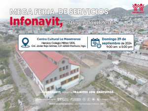 Nueva mega feria de servicios Infonavit, domingo 29 de septiembre