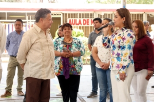 Supervisan avances en infraestructura educativa