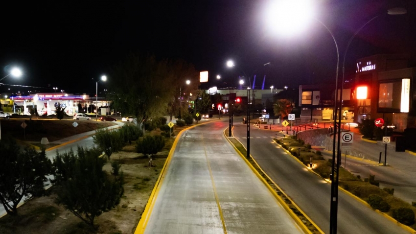 Pachuca avanza en la mejora de la movilidad con nueva iluminación en la segunda etapa del bulevar Nuevo Hidalgo