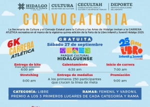 Invitan a la Carrera Atlética de la Feria del Libro Infantil y Juvenil 2025