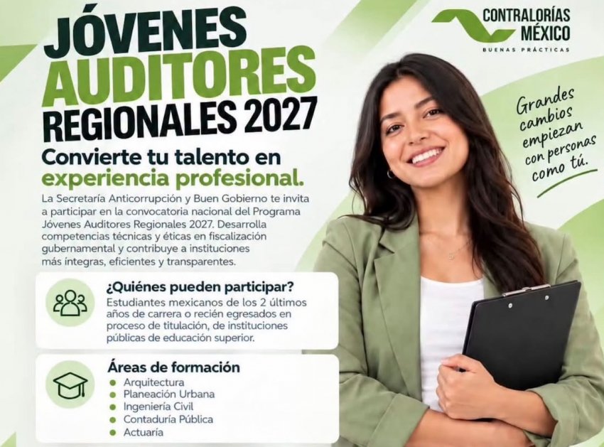 Invitan a jóvenes de Hidalgo a formarse como auditores en 2027