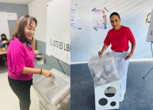 Votan las diputadas Érika Rodríguez y Citlali Jaramillo