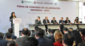 Mejoredu e Hidalgo firman convenio para contribuir a la mejora continua de la educaci&oacute;n b&aacute;sica y media superior de esa entidad