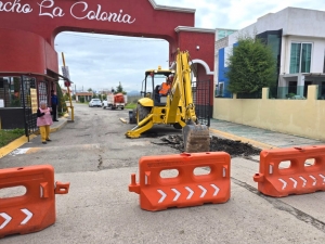 SIPDUS pavimenta con concreto hidr&aacute;ulico el acceso a Rancho La Colonia para prevenir inundaciones