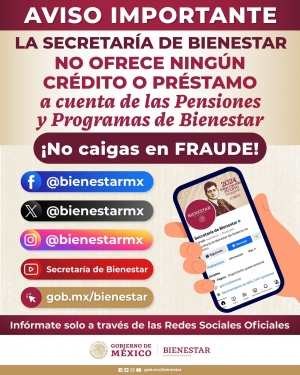 Bienestar no entrega pr&eacute;stamos ni cr&eacute;ditos a cuenta de los Programas del Bienestar