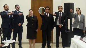 Toma de protesta de la nueva mesa directiva del Colegio de Notarios del Estado de Hidalgo, A. C.