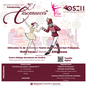 Secretaría de Cultura culminará actividades de 2022 con “El Cascanueces” de Tchaikovsky