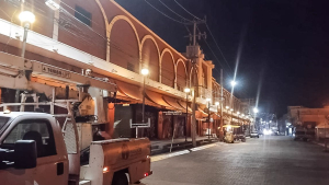 Rehabilitación de luminarias en Pachuca