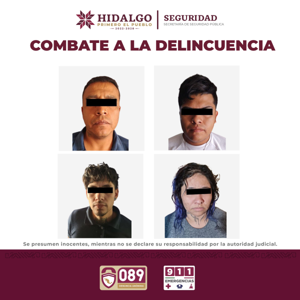 En combate contra el narcomenudeo, SSPH decomisa más de 4 mil dosis de presuntas drogas  