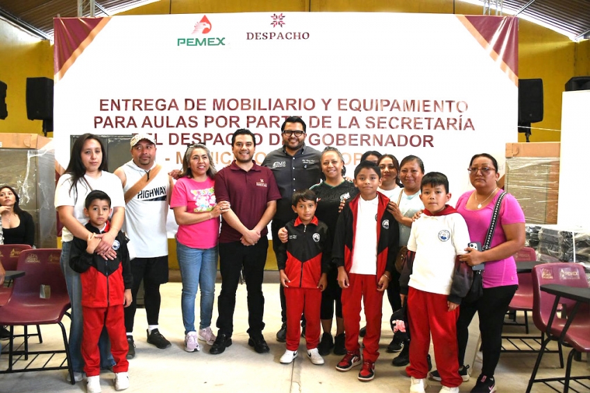 Alianza entre el Despacho del Gobernador y Pemex beneficia a 10 primarias de Actopan