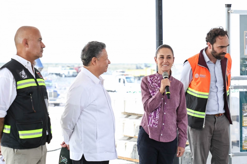 Sheinbaum y Menchaca verifican avances del tren CDMX-Pachuca