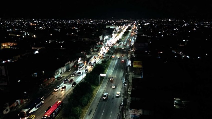 Concluye primera etapa de iluminación del bulevar Felipe Ángeles
