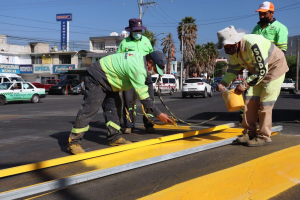 5 años de trabajo, se han construido y mejorado más kilómetros de guarniciones y banquetas.