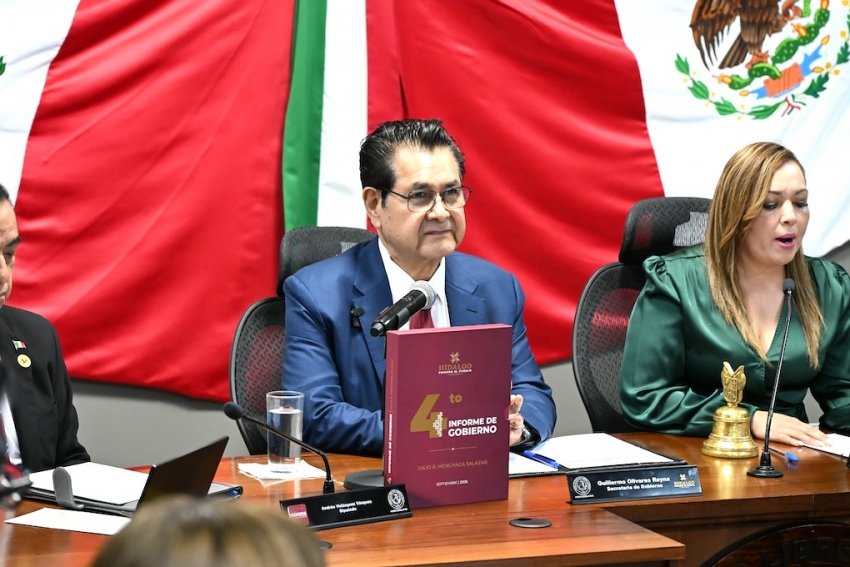 Congreso de Hidalgo recibe el cuarto Informe de Gobierno de la Administración Pública Estatal