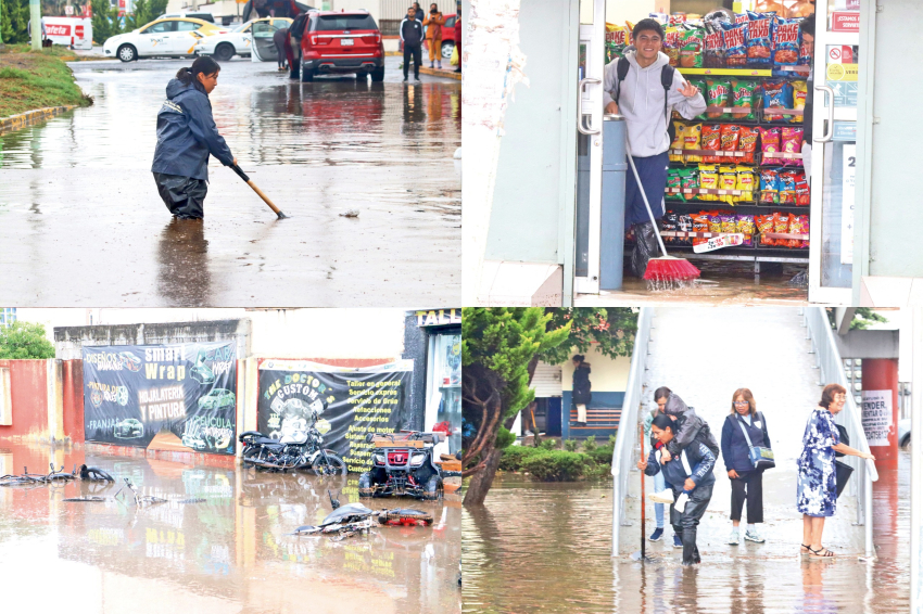 Tormenta colapsa  zona sur de Pachuca