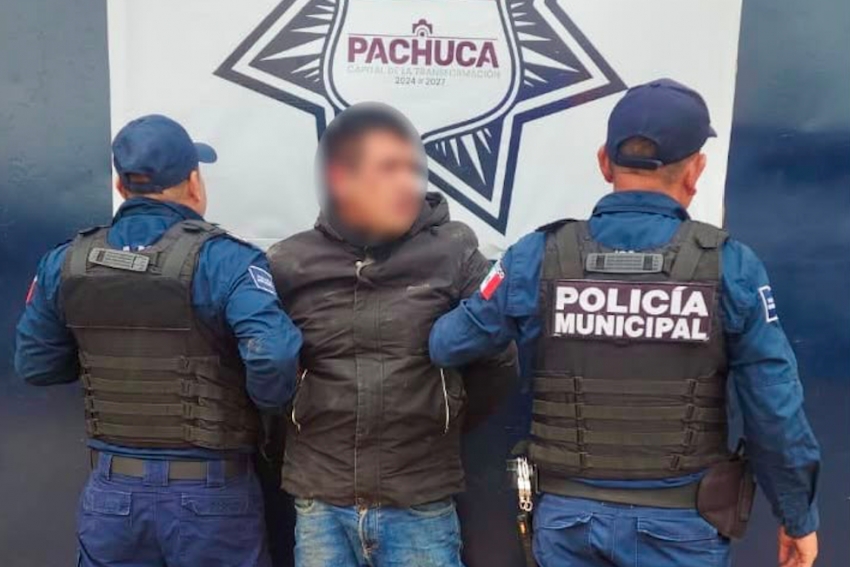 Asegura Policía de Pachuca a persona por presuntos delitos contra la salud