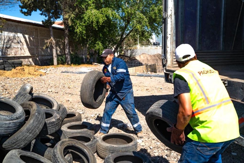 Pachuca impulsa acciones ambientales con el programa Llantatón
