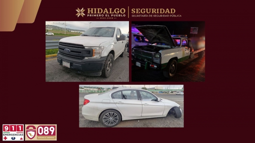 Desmantela SSPH presunta banda de “montachoques” en la México-Pachuca; hay tres detenidos