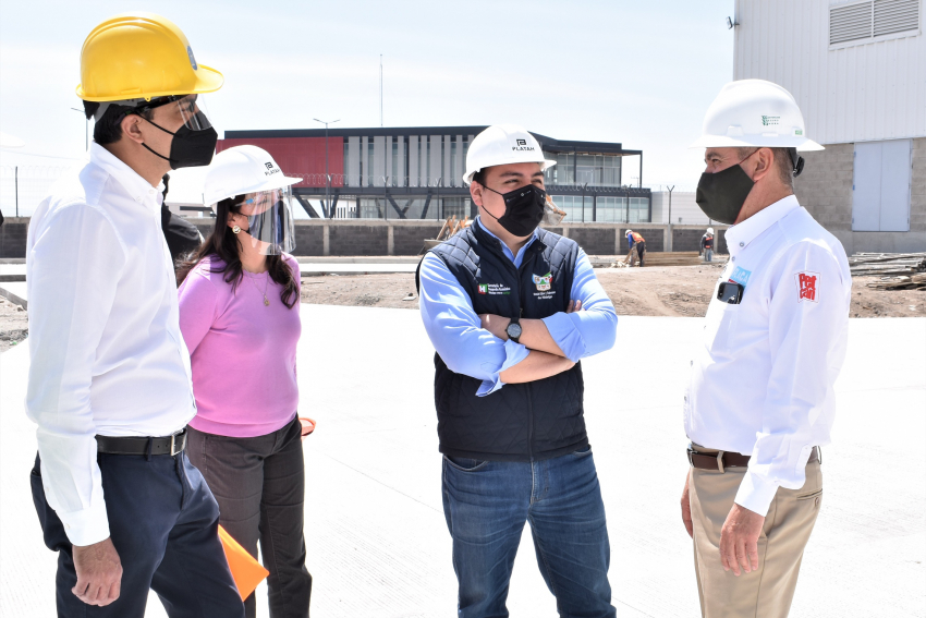 SUPERVISA TITULAR DE LA SEDECO AVANCES EN CONSTRUCCIÓN DE LA EMPRESA FLAGASA EN EL PARQUE INDUSTRIAL PLATA H   