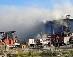 Incendio fuera de control y adem&aacute;s emergencia ambiental en Ciudad Sahag&uacute;n.
