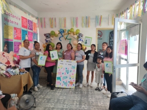 Unidad de salud Metztitlán del Imss-Bienestar promueve el “Baby shower de tu bienestar” en jornadas preventivas.
