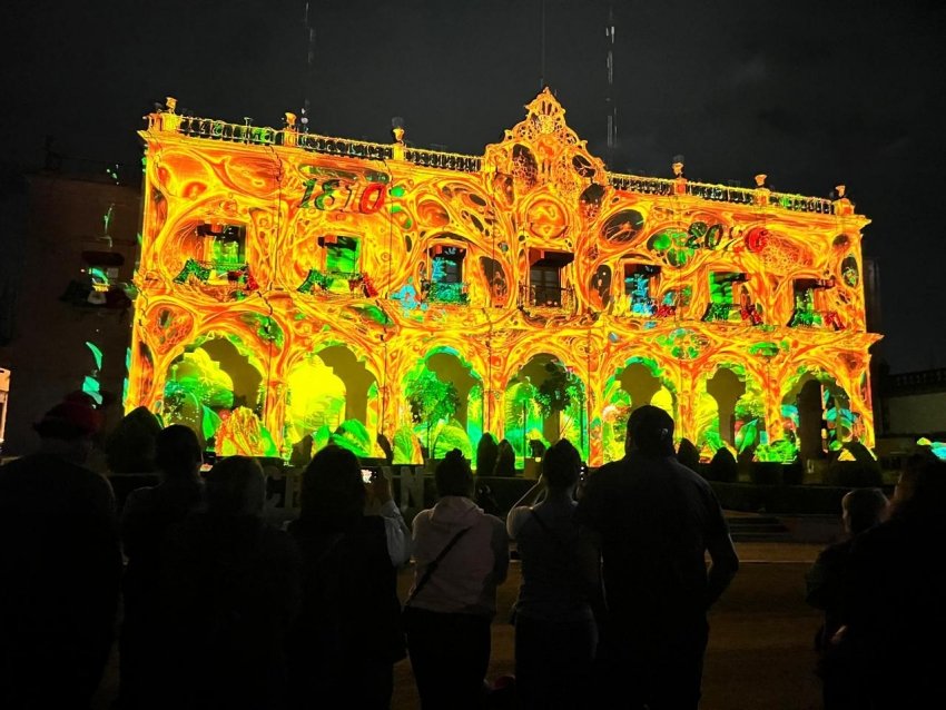 Huichapan proyecta su historia y riqueza turística con videomapping
