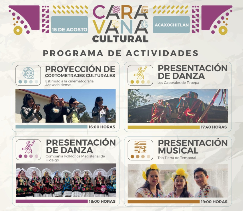  Acaxochitlán vivirá una fiesta de arte y tradición con la Caravana Cultural