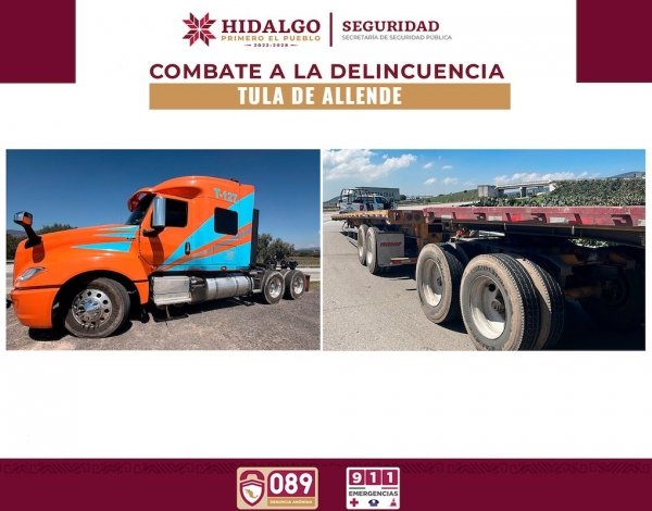 Detienen a una persona por presunto robo a transporte de carga