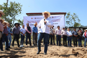 Da Inicio Saderh a trabajos de construcción de olla de captación de agua en El Arenal